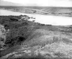 Ausfluß des Jordan aus dem See von Tiberias